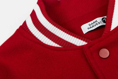 DAXUEN Relaxed fit varsity jacket with embroidered graphics