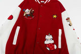 DAXUEN Relaxed fit varsity jacket with embroidered graphics
