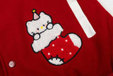 DAXUEN Relaxed fit varsity jacket with embroidered graphics