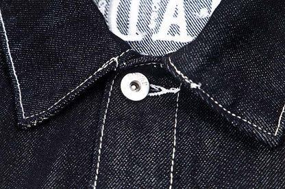 DAXUEN Oversized denim jacket with embroidery and pockets