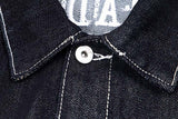 DAXUEN Oversized denim jacket with embroidery and pockets
