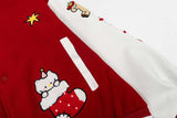 DAXUEN Relaxed fit varsity jacket with embroidered graphics