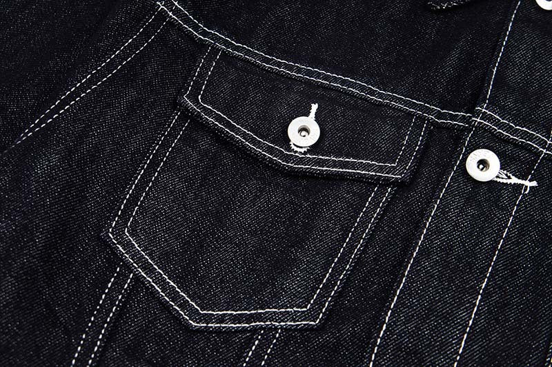 DAXUEN Oversized denim jacket with embroidery and pockets