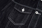 DAXUEN Oversized denim jacket with embroidery and pockets