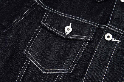 DAXUEN Oversized denim jacket with embroidery and pockets