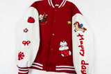 DAXUEN Relaxed fit varsity jacket with embroidered graphics