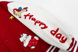 DAXUEN Relaxed fit varsity jacket with embroidered graphics