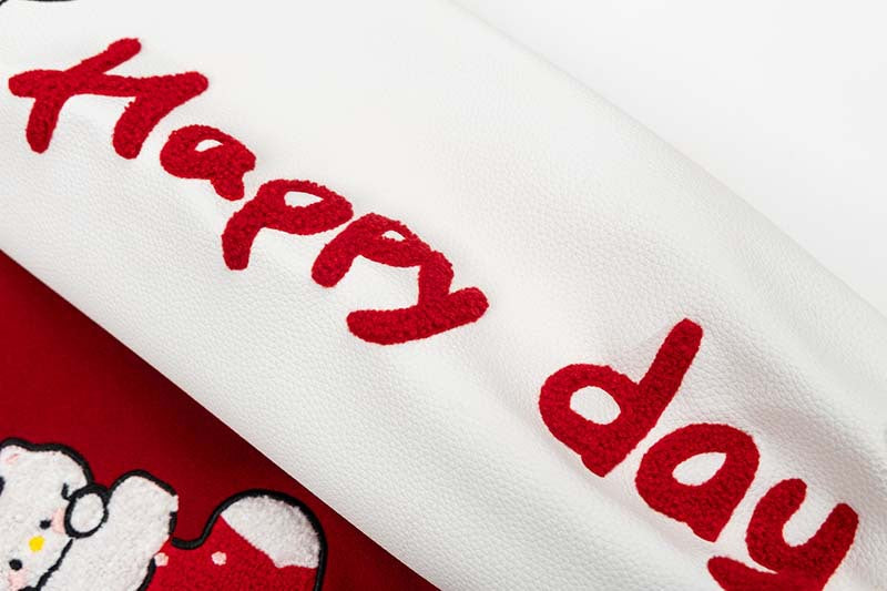 DAXUEN Relaxed fit varsity jacket with embroidered graphics