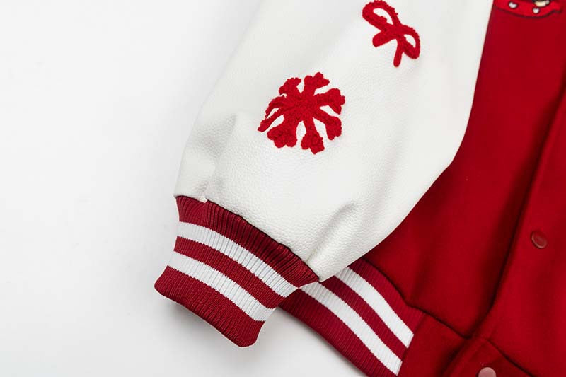 DAXUEN Relaxed fit varsity jacket with embroidered graphics