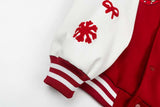 DAXUEN Relaxed fit varsity jacket with embroidered graphics