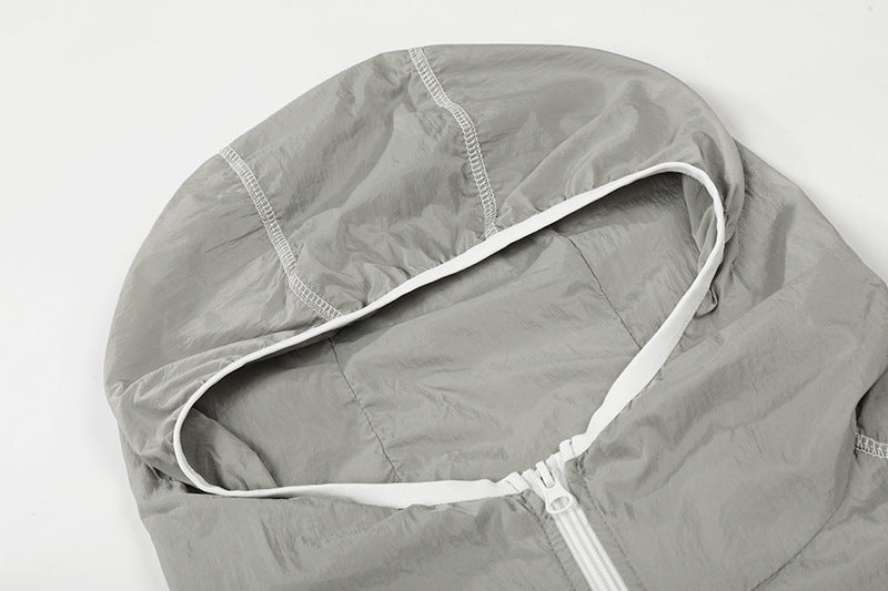 DAXUEN Lightweight hooded jacket in grey and black