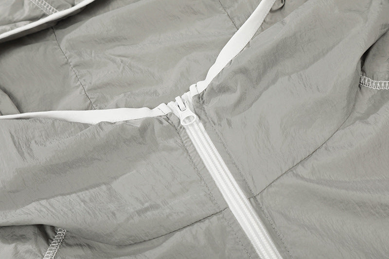DAXUEN Lightweight hooded jacket in grey and black