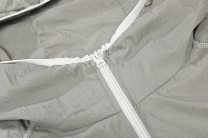 DAXUEN Lightweight hooded jacket in grey and black