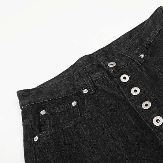 DAXUEN High-waisted wide-leg jeans in dark grey wash
