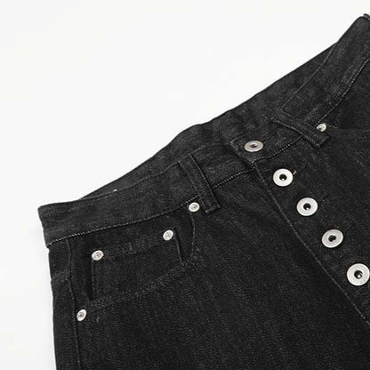 DAXUEN High-waisted wide-leg jeans in dark grey wash