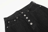 DAXUEN High-waisted wide-leg jeans in dark grey wash