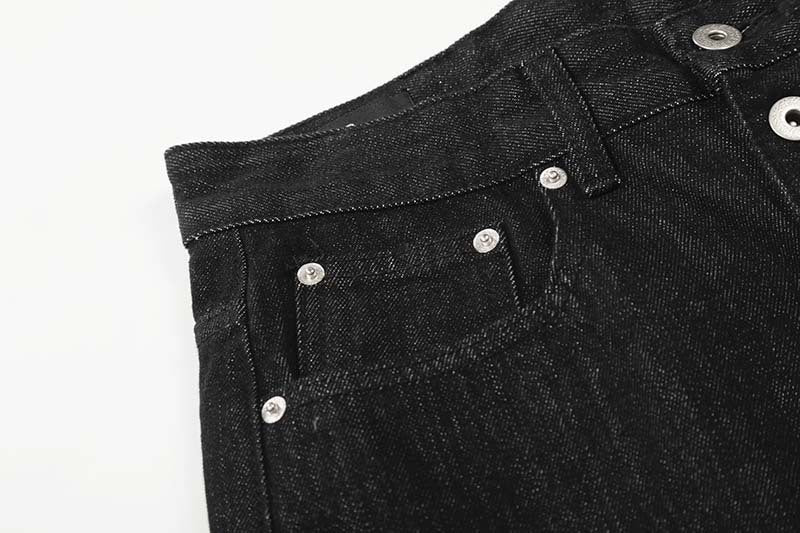 DAXUEN High-waisted wide-leg jeans in dark grey wash