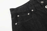 DAXUEN High-waisted wide-leg jeans in dark grey wash