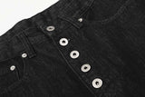DAXUEN High-waisted wide-leg jeans in dark grey wash