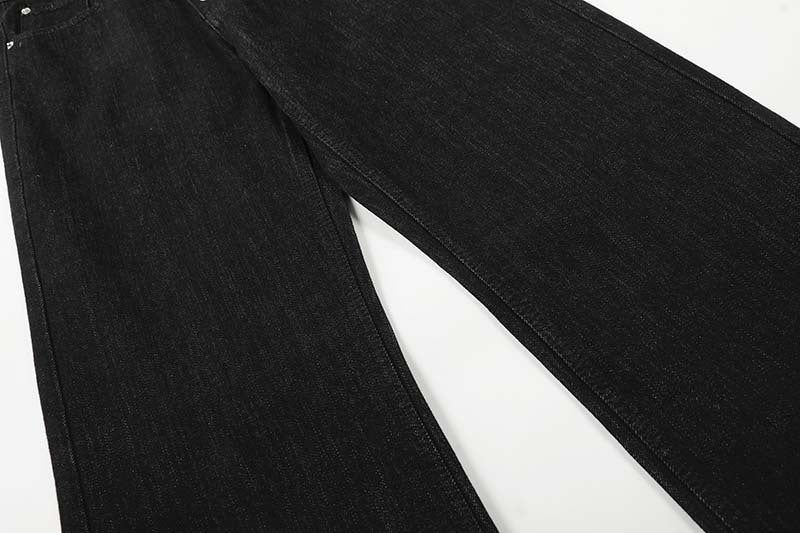 DAXUEN High-waisted wide-leg jeans in dark grey wash