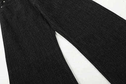 DAXUEN High-waisted wide-leg jeans in dark grey wash