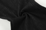 DAXUEN High-waisted wide-leg jeans in dark grey wash