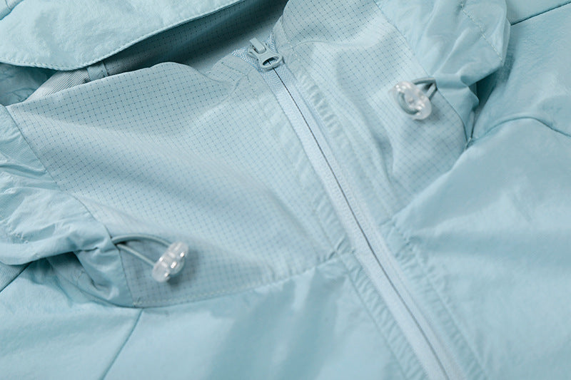 DAXUEN Lightweight hooded jacket with diagonal zipper