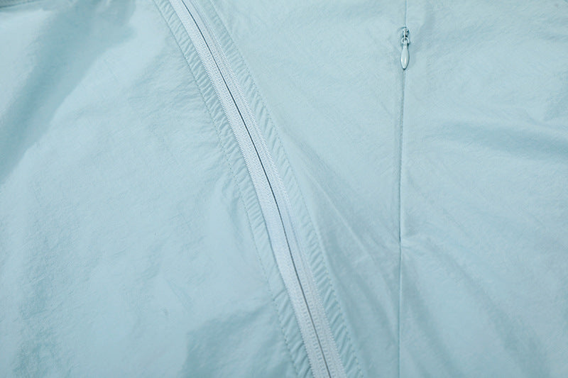 DAXUEN Lightweight hooded jacket with diagonal zipper