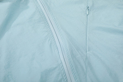 DAXUEN Lightweight hooded jacket with diagonal zipper