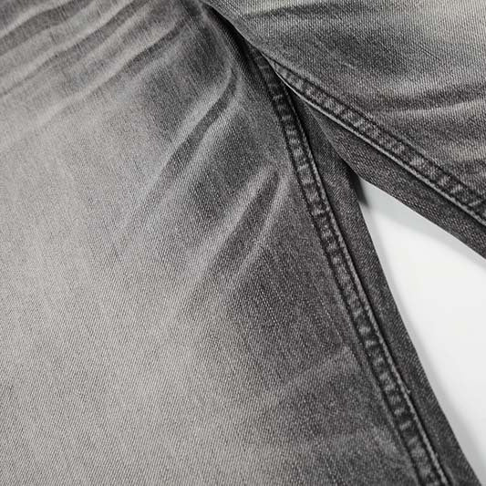 DAXUEN Distressed high-waisted wide-leg jeans in washed black denim