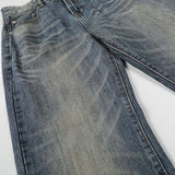 DAXUEN High-waisted wide-leg jeans in faded medium blue denim
