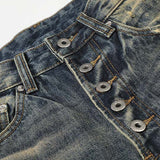 DAXUEN Distressed wide-leg high-waisted jeans