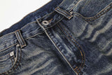 DAXUEN Distressed wide-leg jeans in dark blue wash