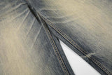 DAXUEN Distressed wide-leg high-waisted jeans