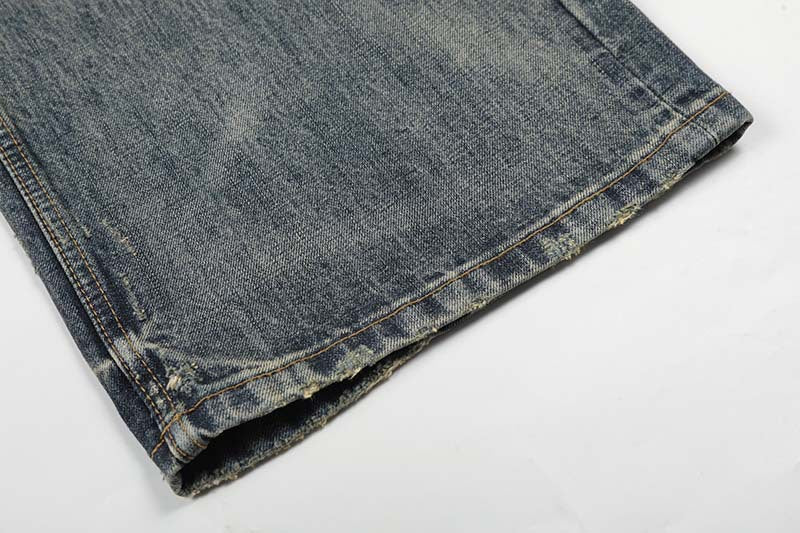 DAXUEN Distressed wide-leg high-waisted jeans
