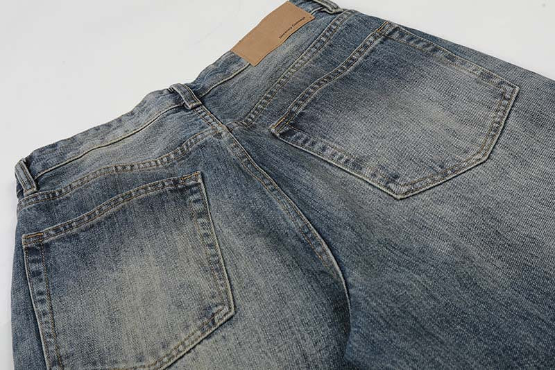 DAXUEN High-waisted wide-leg jeans in faded medium blue denim