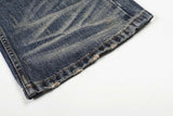 DAXUEN Distressed wide-leg jeans in dark blue wash