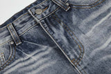 DAXUEN Faded high-waisted wide-leg denim jeans