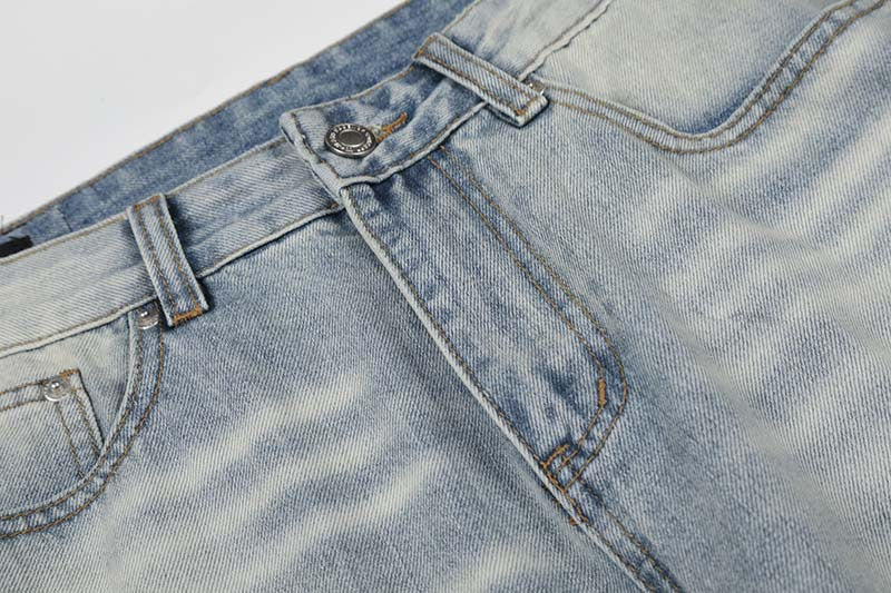 DAXUEN Wide-leg jeans in light faded blue wash