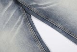 DAXUEN Faded high-waisted wide-leg denim jeans