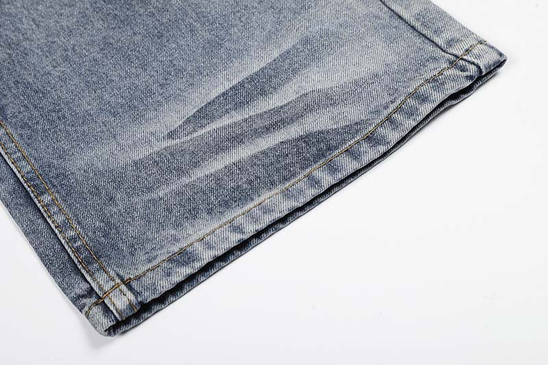 DAXUEN Faded high-waisted wide-leg denim jeans