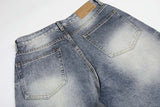 DAXUEN Faded high-waisted wide-leg denim jeans