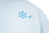 DAXUEN Pullover hoodie with snowflake and paw print embroidery