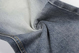 DAXUEN Faded high-waisted wide-leg denim jeans