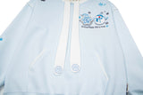 DAXUEN Pullover hoodie with snowflake and paw print embroidery