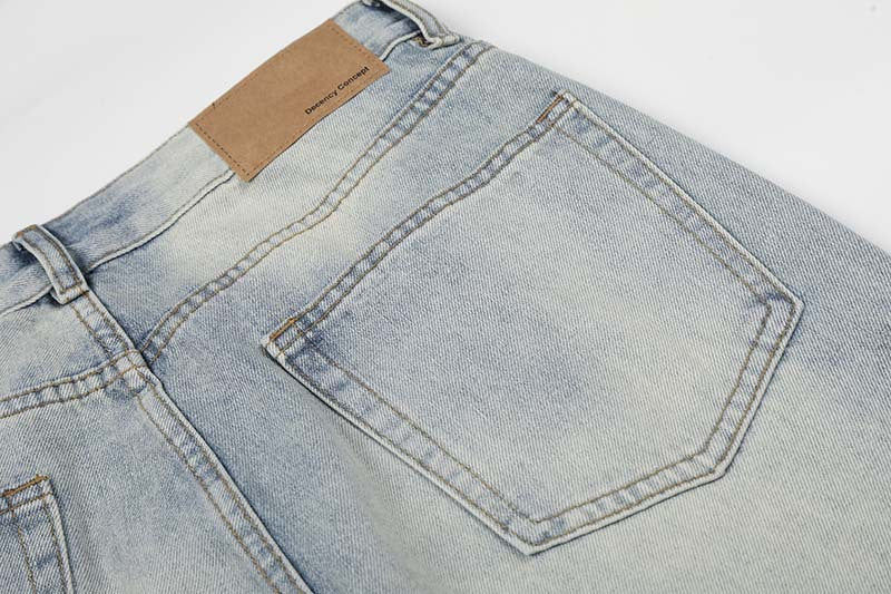 DAXUEN Wide-leg jeans in light faded blue wash