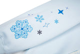 DAXUEN Pullover hoodie with snowflake and paw print embroidery