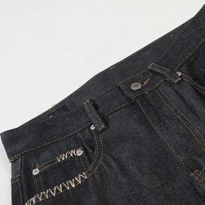 DAXUEN Charcoal wide-leg denim jeans