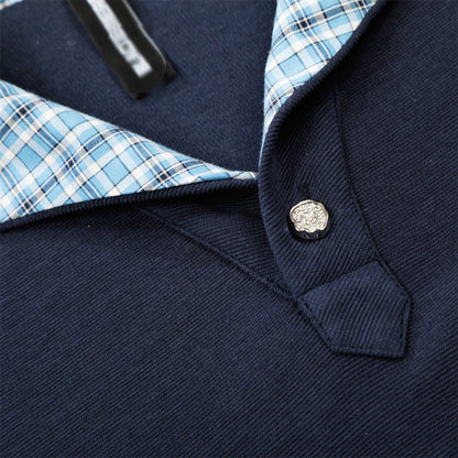 DAXUEN Layered look men's short-sleeved polo shirt
