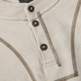 DAXUEN Men's short-sleeved Henley top with a faded effect
